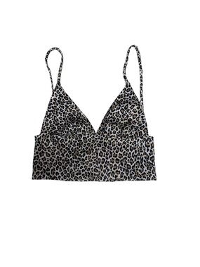 Zara Leopard Print Bralette Crop Top